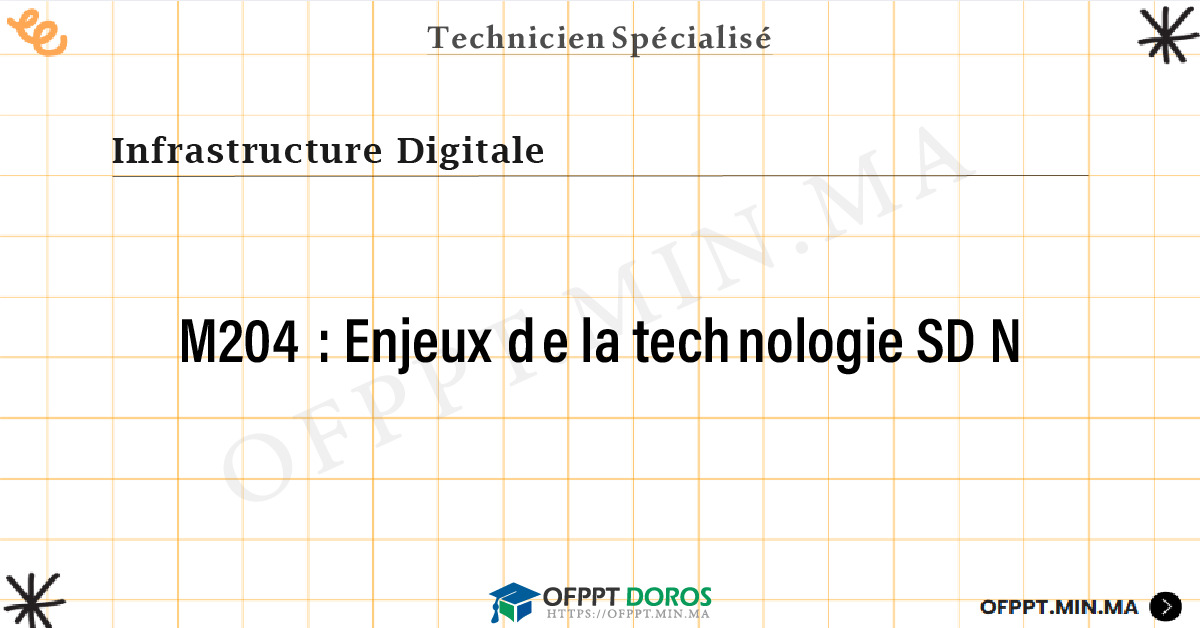 Sommaire détaillé du cours Enjeux de la technologie SDN M204 OFPPT - Structure du module