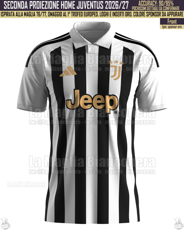 Maglie Juve 26 27 seconda proiezione Home La Maglia Bianconera ( La Bianconera) 01 sponsor oro