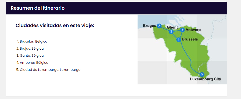 *Itinerario en Bélgica* - Rutas: Bruselas - Brujas- Gante- Amberes- Malinas- Lovaina - Foro Holanda, Bélgica y Luxemburgo