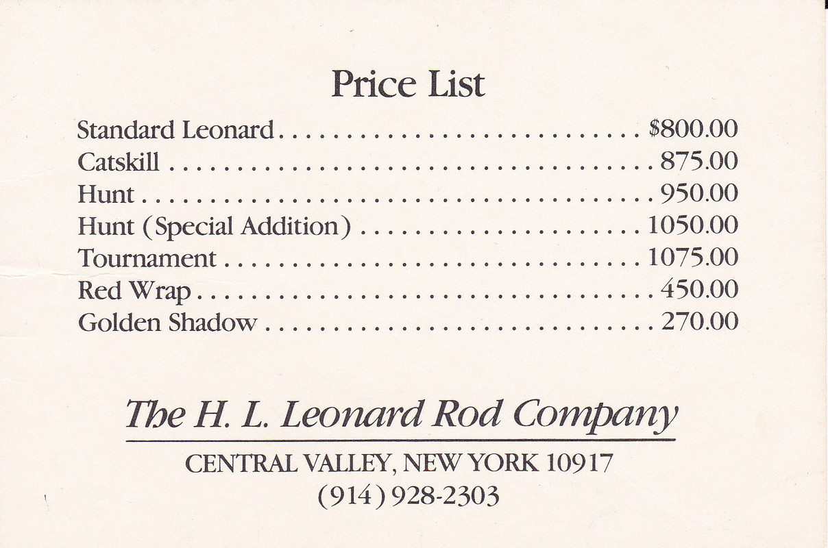 CATALOG - 1983 H L LEONARD ROD CO 3 (price list)
