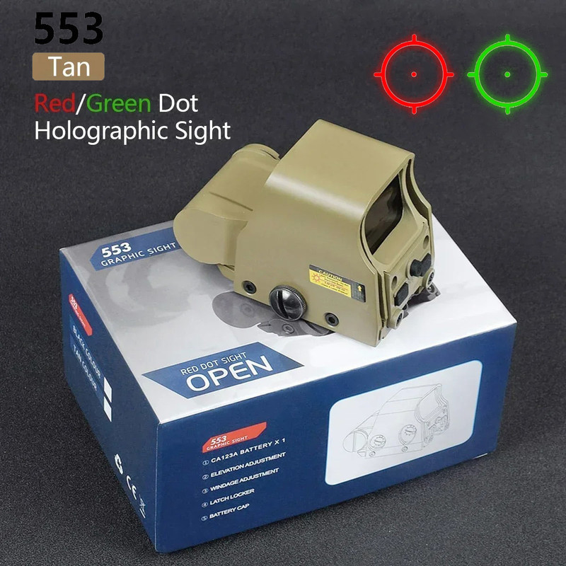 553 Holographic Reflex Sight Scope Red Green Dot Tactical Hunting