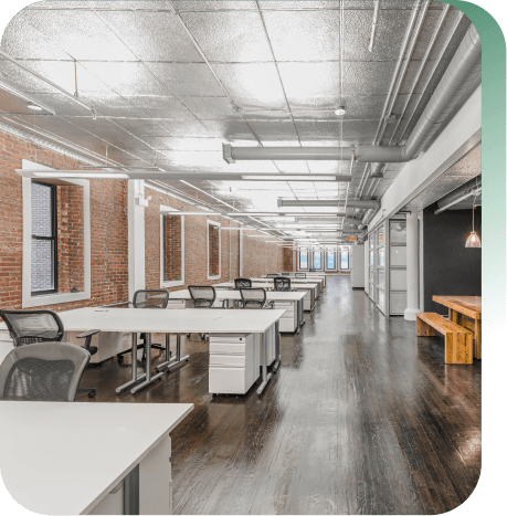 Very large open space with multiple open spaces