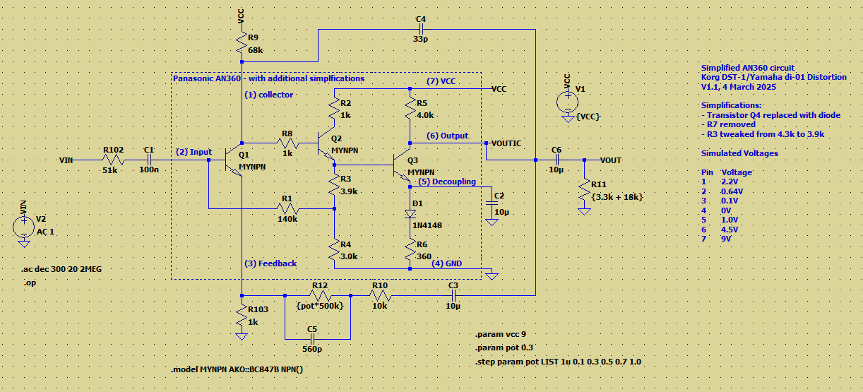 panasonic AN360 - simplified discrete ckt V11