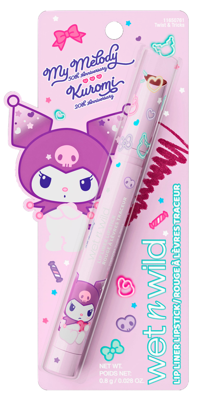 The Kuromi lip liner lipstick from the my melody 50th anniversary and kuromi 20th anniversary collection