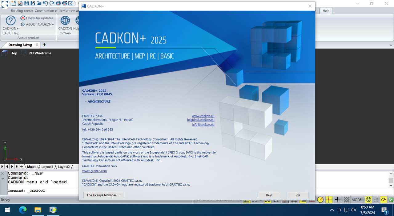 Working with Graitec Cadkon Plus 2025 full license Working with Graitec Cadkon Plus 2025 full license