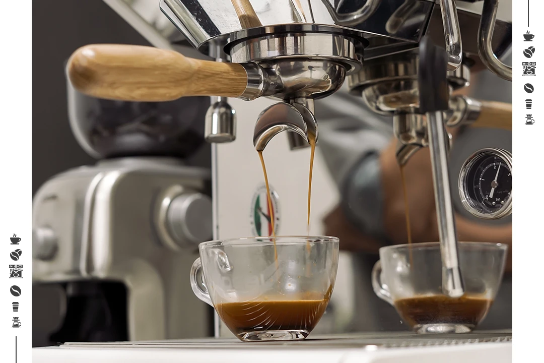 Espresso machine pouring fresh coffee