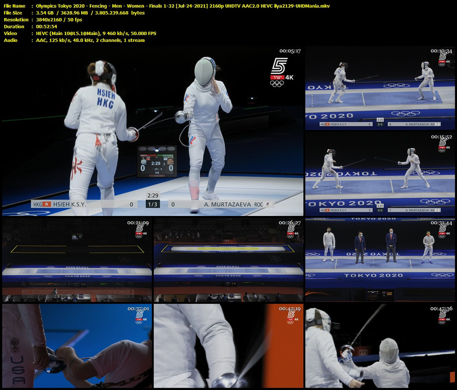 Hdtv Olympics Tokyo Fencing Men Women Finals 1 32 Jul 24 21 2160p Uhdtv c2 0 Hevc Ilya2129 Uhdmania Sharemania Us Hdtv Olympics Tokyo Fencing Men Women Finals 1 32 Jul 24 21 2160p Uhdtv c2 0 Hevc Ilya2129 Uhdmania Sharemania Us