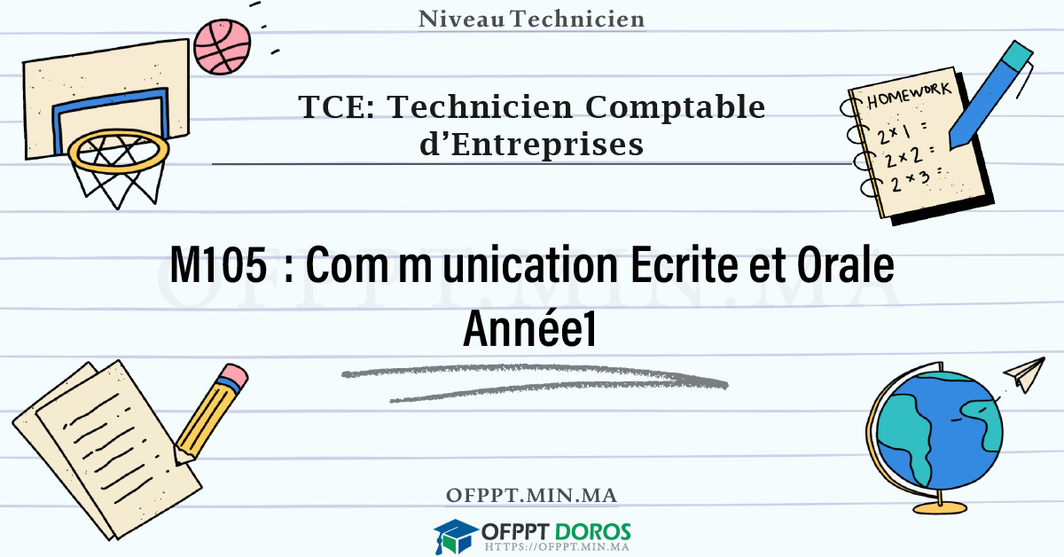 Sommaire détaillé du cours Communication Ecrite et Orale Année1 M105 OFPPT - Structure du module