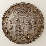 8 reales Carlos III. Sevilla. 1788. Dedicada a Lanzarote. PAS5457