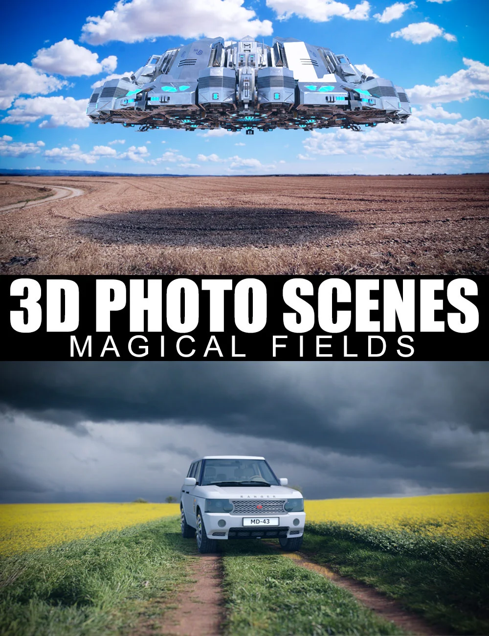 3 D Photo Scenes Magical Fields