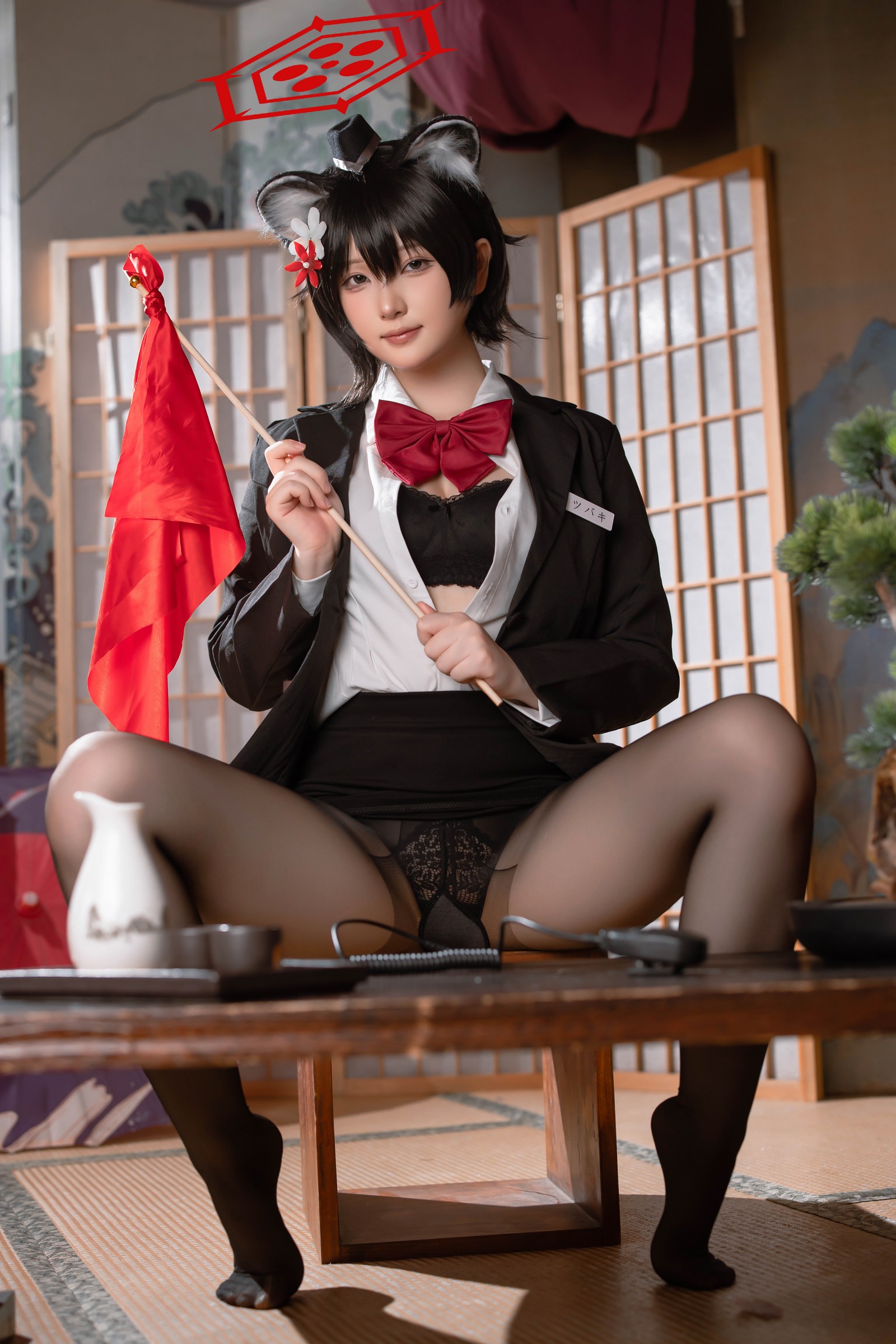 屿鱼 Yuyu 蔚蓝档案 春日椿 导游主题 Cosplay 写真集（55P｜156MB）插图8