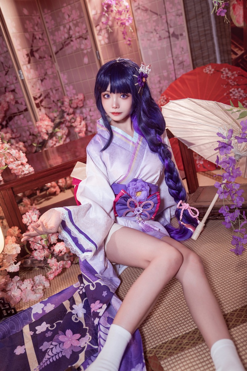 艾西Aiwest 雷电将军Cosplay写真图集 原神角色高清美图 30P (346.6M)插图6