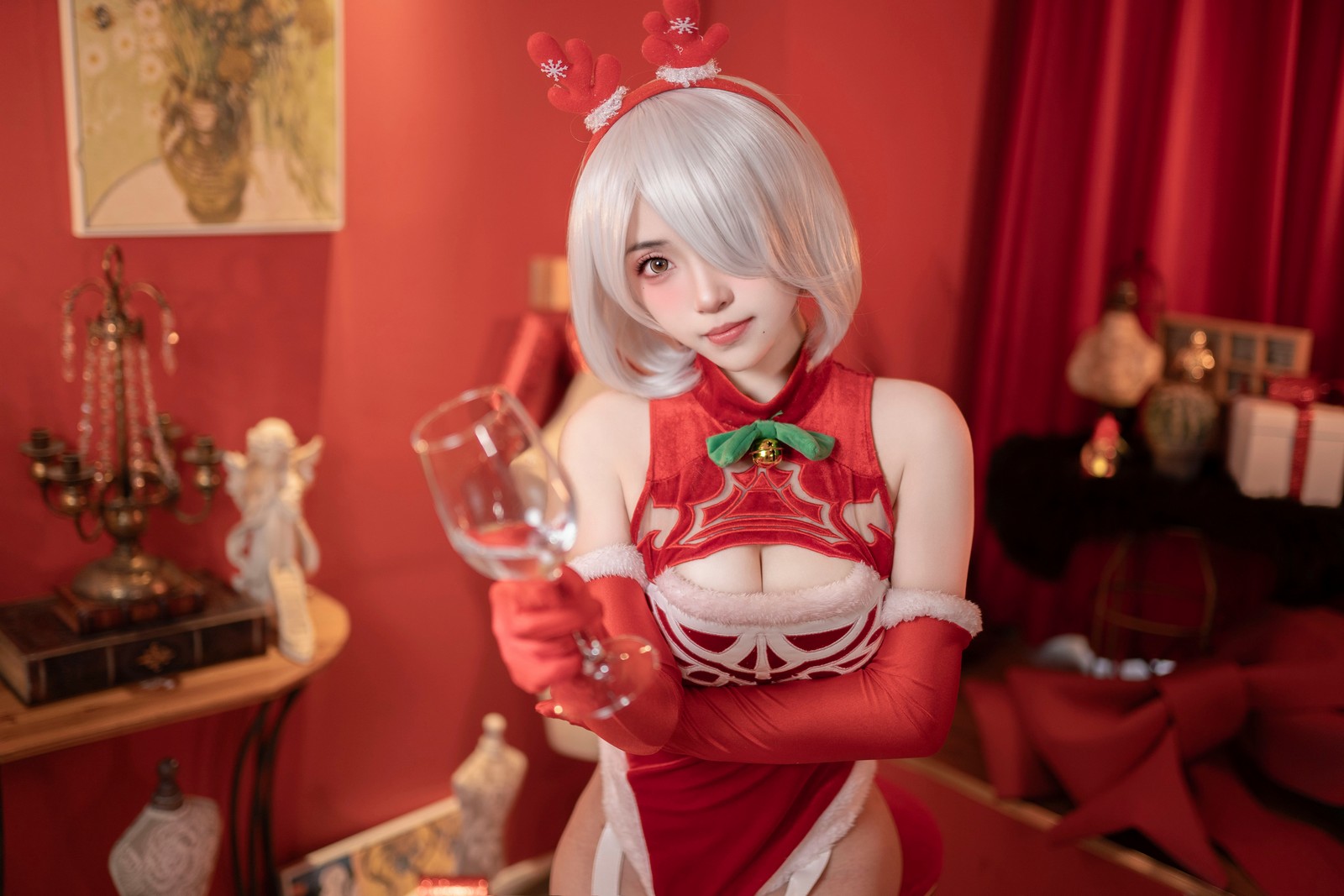 Bangni邦尼 – 尼尔：机械纪元 2B 圣诞 Cosplay 高清写真集（105P-962MB）插图7