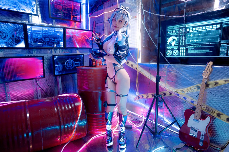 Joyce Lin2x Silver Wolf Cosplay Honkai Star Rail 高清图集 61P插图4