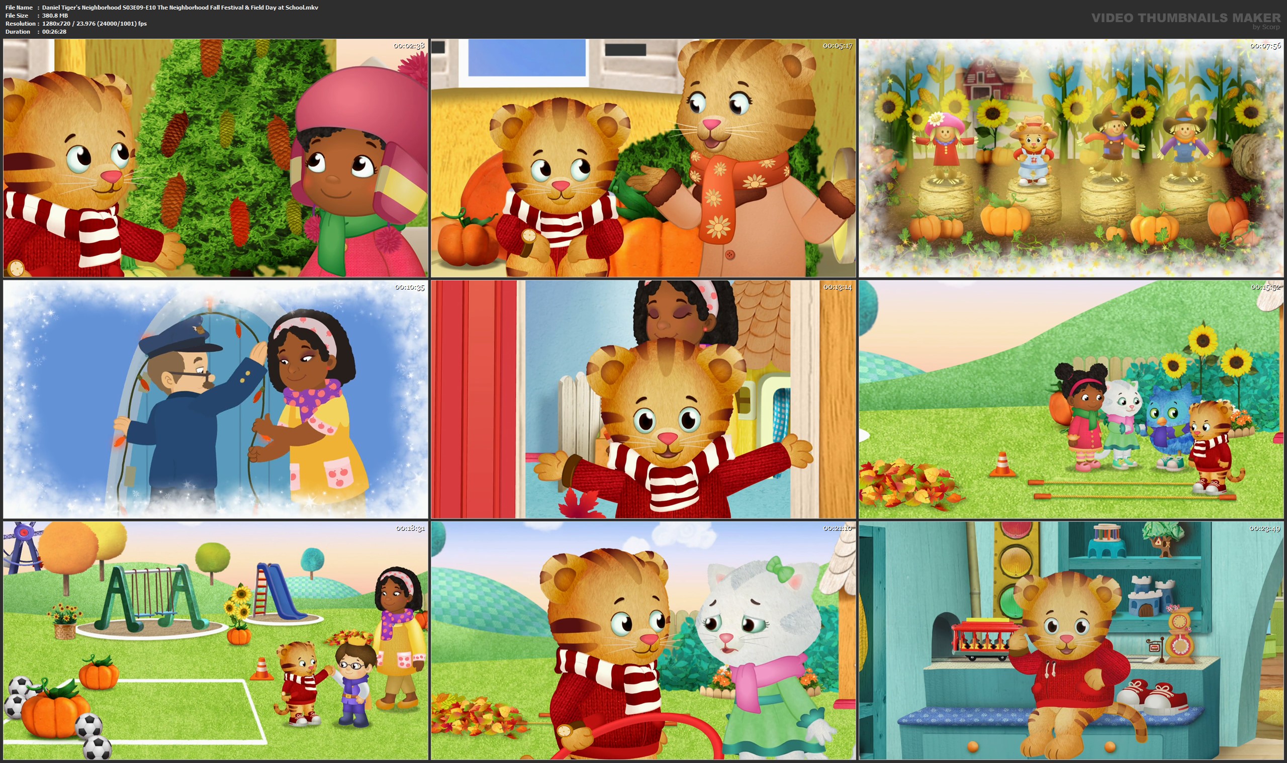 Daniel Tiger's Neighborhood S03 E09 E10 The Neighborhood Fall Festival & Field Day at School mkv
