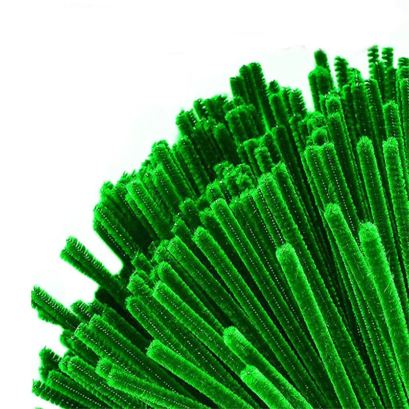 Limpia pipasGamuzado  Verde hoja para flores tejido de muñecos 30pz