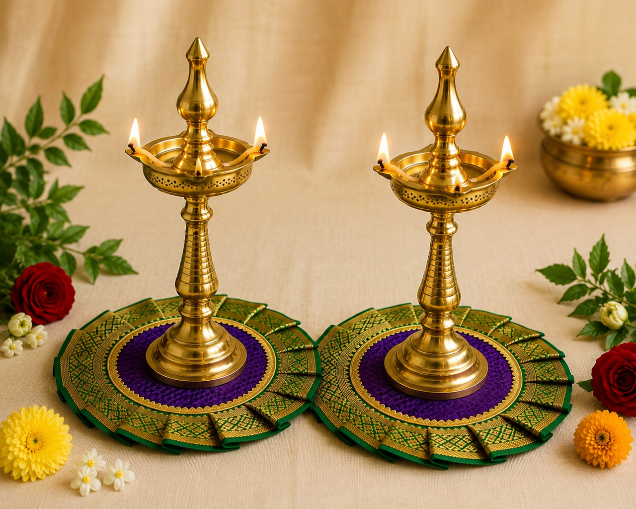 Khun Samai Aasan for Pooja | Traditional Base for Samai | Decorative Pooja Accessory for Home Temple & Ceremonies