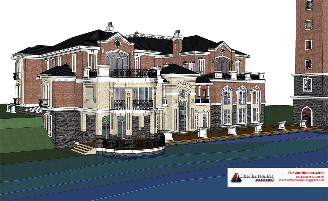 9-model-phoi-canh-3d-file-sketchup-biet-thu-lau-dai-phap-co68 (3