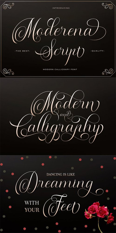 Moderena Script - Modern Calligraphy Font