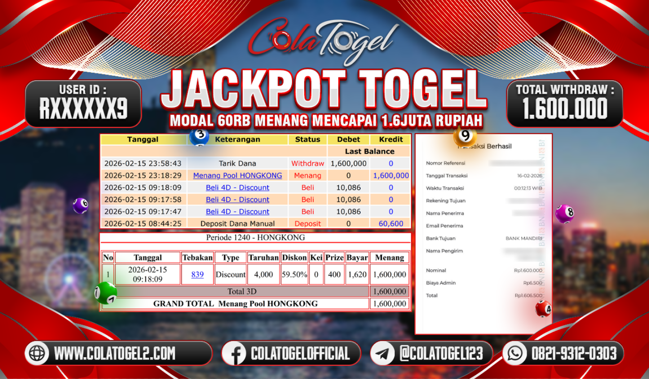 JACKPOT HONGKONG LOTTO!!