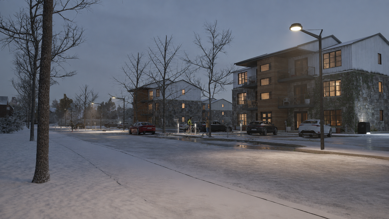 Concrete corridor visual