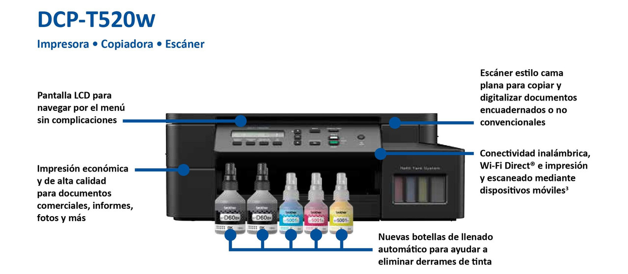 Impresora Multifuncional Brother DCPT520W - Sodimac.com.pe