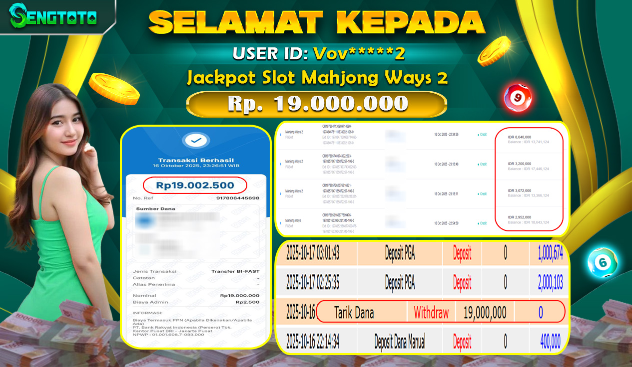 BUKTI PEMBAYARAN SLOT MAHJONG WAYS 2