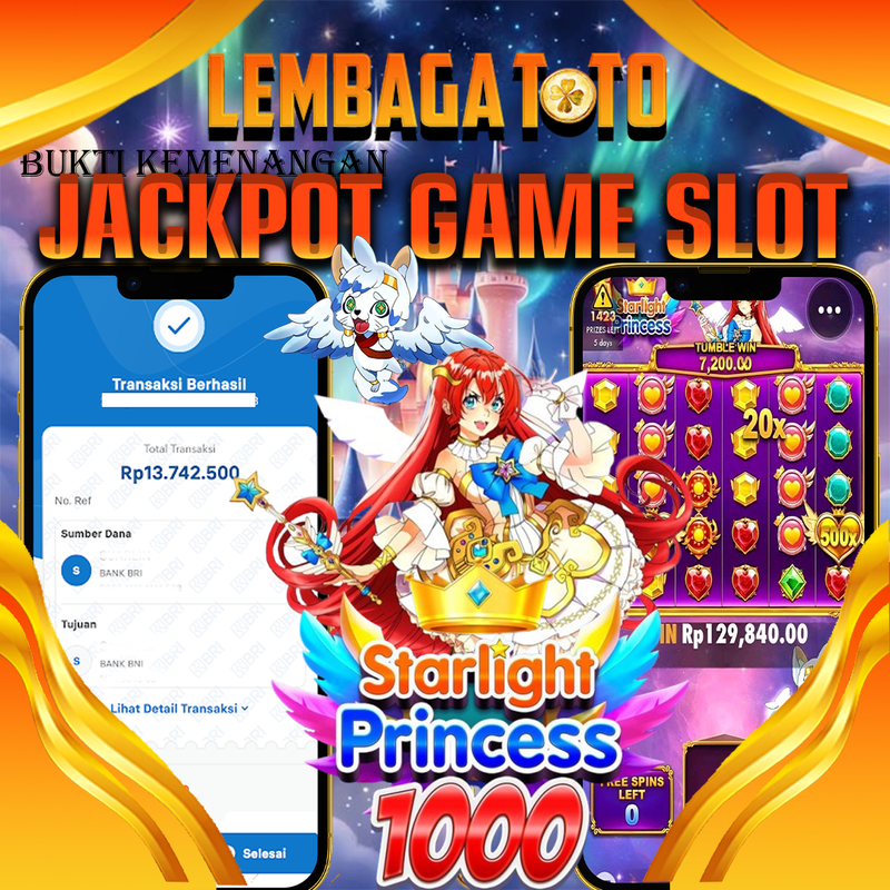 BUKTI JACKPOT 29 AGUSTUS LEMBAGATOTO STARLIGHT PRINCESS 1000  Rp.13.742.500,- LUNAS