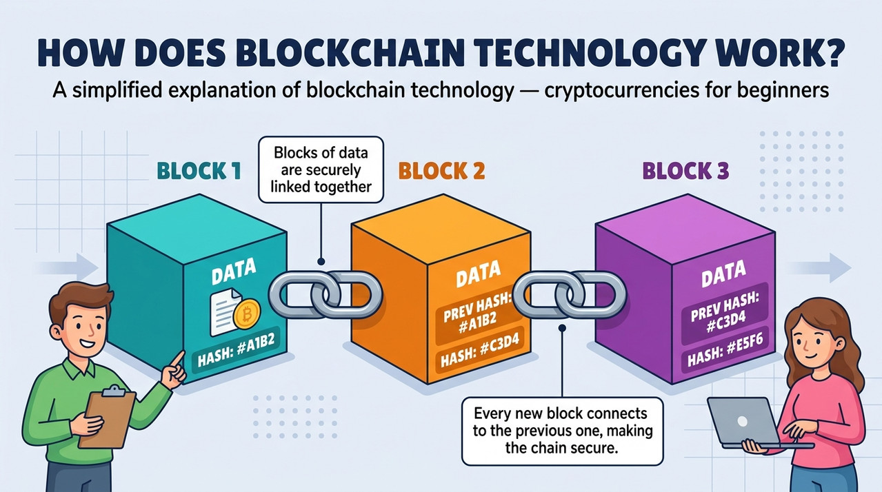 شرح مُبسّط لتقنية البلوكشين — العملات الرقمية للمبتدئين