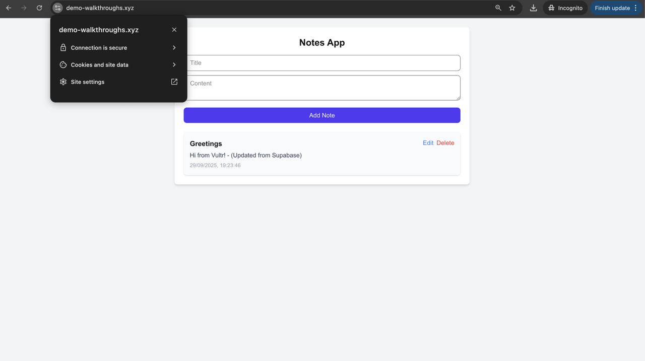 Accessing Application Over HTTPS