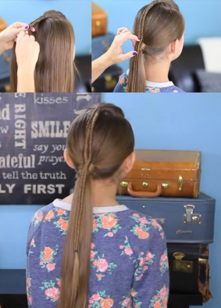 Прически с хвостом на средние волосы для девочек и девушек. Фото, как сделать пошагово своими руками