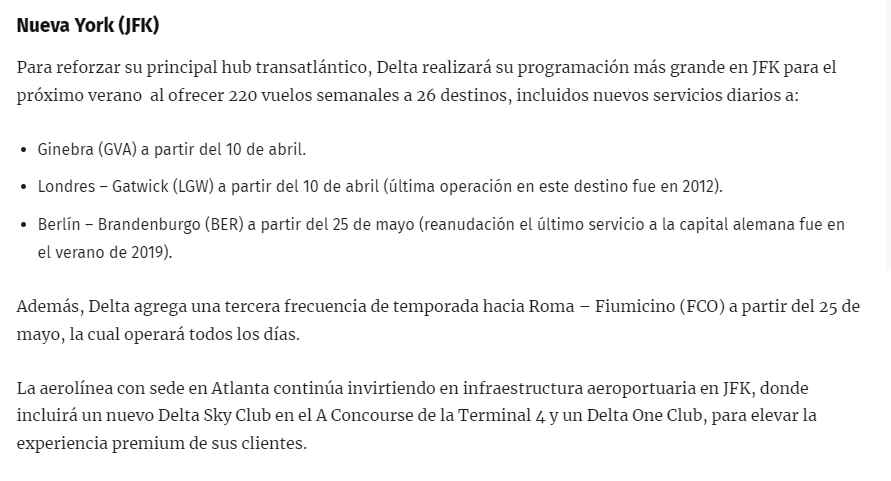 Delta Air Lines expande su red europea con nueve rutas - Anuncios de nuevas rutas de aerolíneas