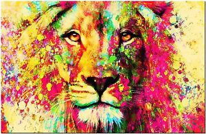 Abstract Watercolor Lion Abstract Watercolor Lion