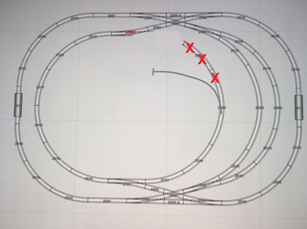 I know less is more but... (The flex track is there to get around the ...
