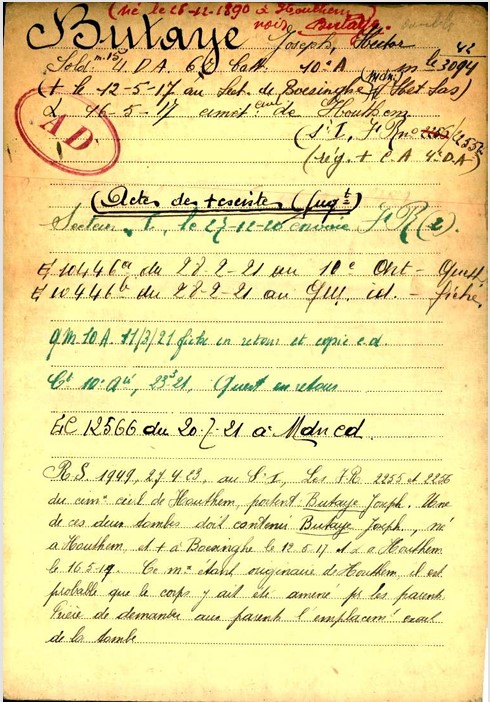 ButayeJozefMilitaireKaart1