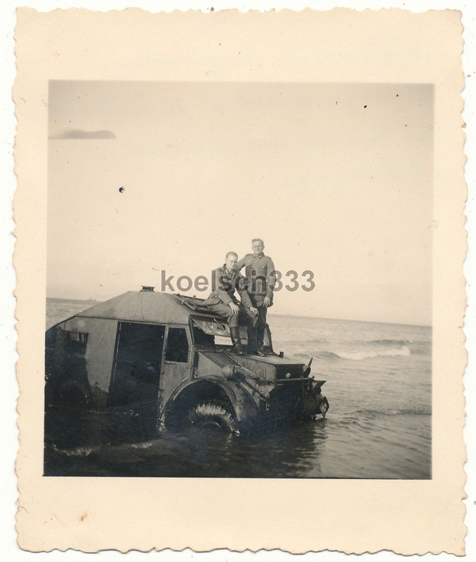 Foto Dünkirchen Soldaten der Wehrmacht auf Guy Q