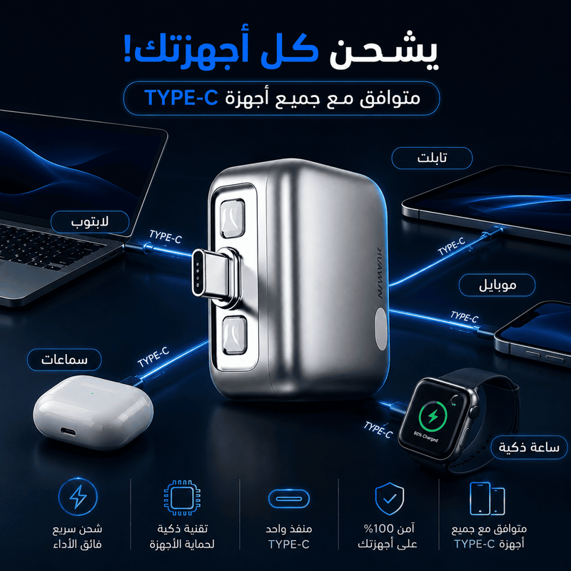 يدعم كل الأجهزة Type-C