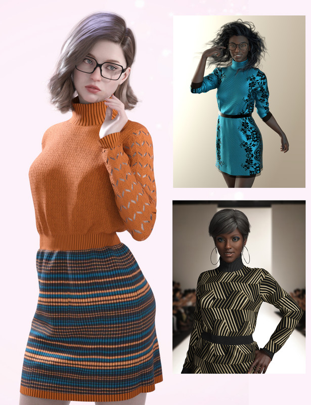 The Pullover Dress Bundle 2026 - Free Daz 3D Models