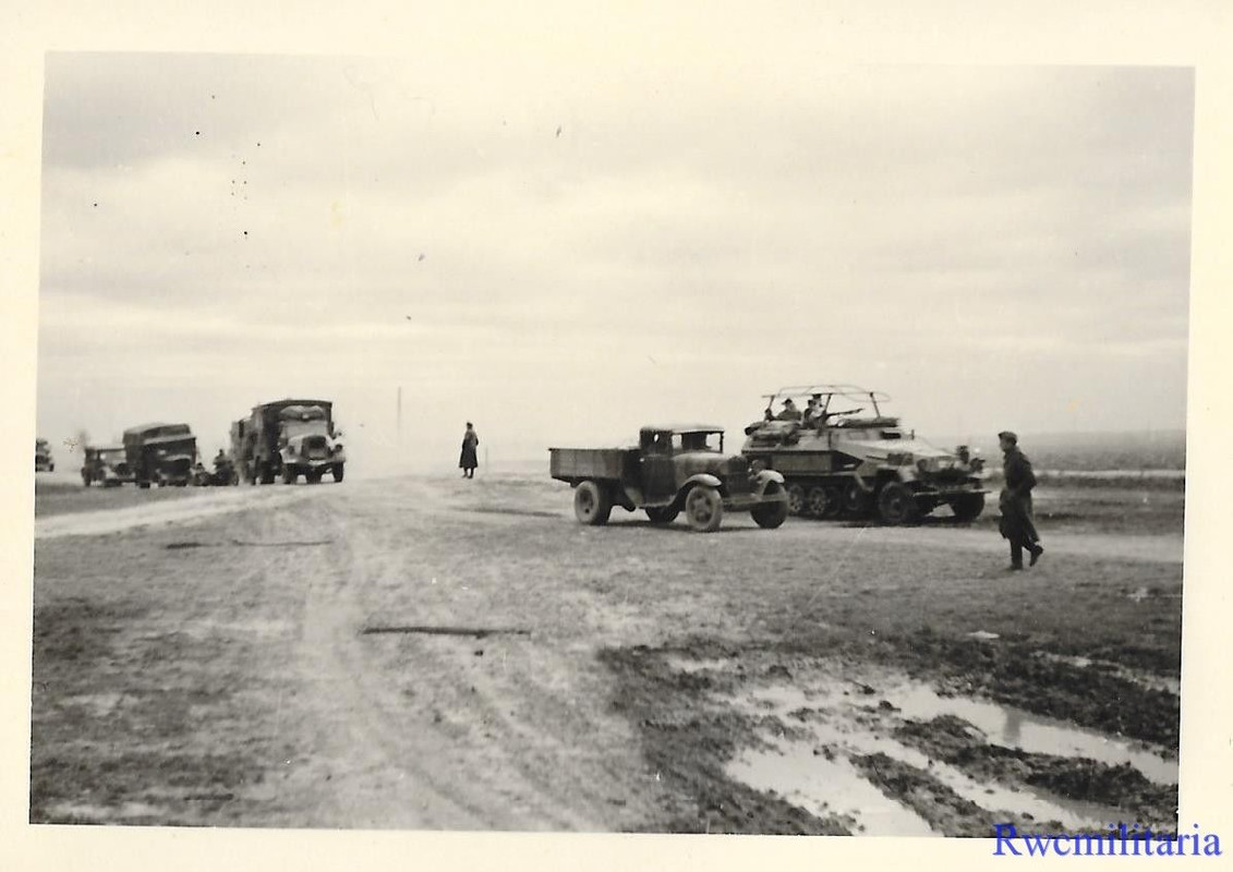 German SdKfz.251 Schützenpanzerwagen Escorting T