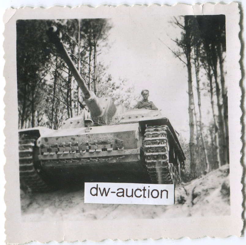 Sturmgeschütz Langrohr mit Kommandant im Gelände