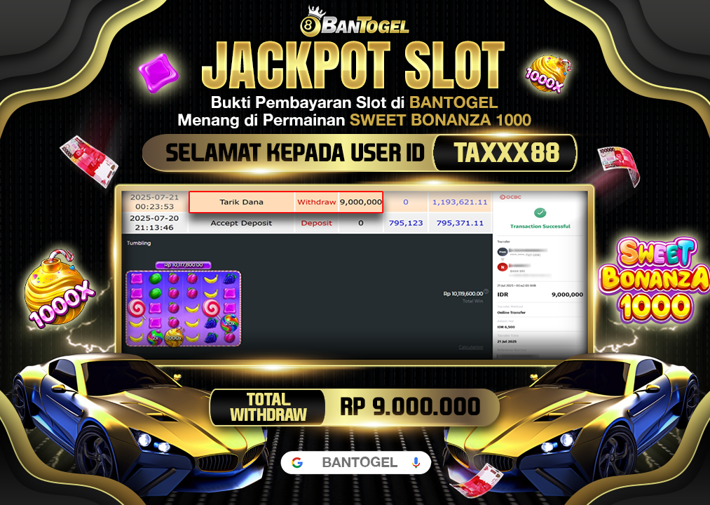 BUKTI JACKPOT LUNAS BANTOGEL
