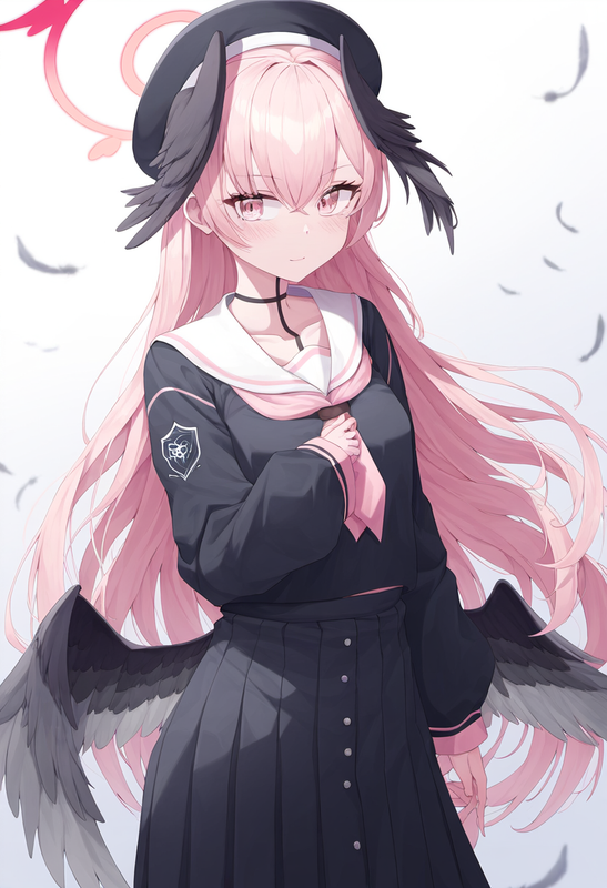 depth of field, 1girl, [[[[koharu (blue archive)]]]], {{{{aged up}}}}, {{long ha s-1537767637