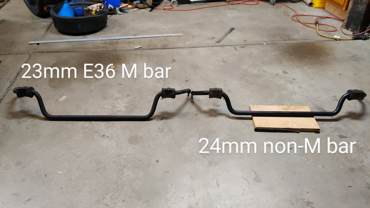 e36 sport sway vs. e36 M3 sway bar size