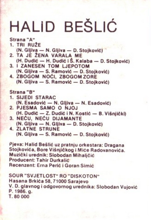 Halid Beslic 1986 - 3 z