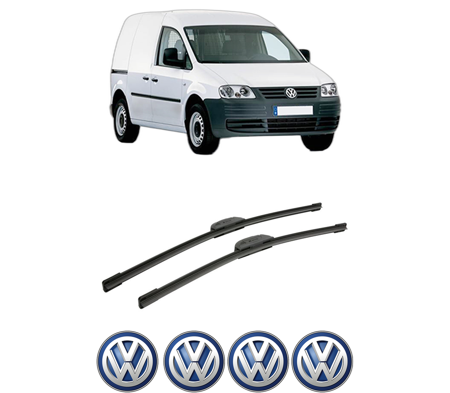 Set stergatoare auto Volkswagen CADDY III MPV (2KB, 2KJ, 2CB, 2CJ) din 2004-2015, pentru parbriz auto, 2 bucati, Bosch Aerotwin Retrofit, din cauciuc siliconat rezistent, 4 Stickere Auto Volkswagen