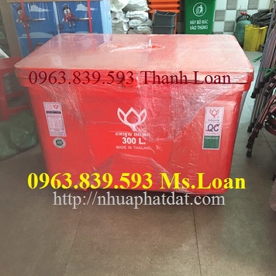 Thùng ướp hải sản 300lit, thùng đá thái lan 300L giữ nhiệt, thùng đựng đá./ 0963.839.593 Ms.Loan Thung-da-300l-giu-lanh-bao-quan-thuc-pham