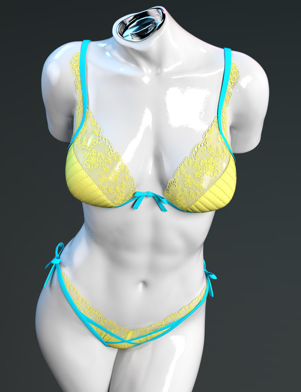 X-Fashion Lace Colorblock Lingerie for Genesis 9
