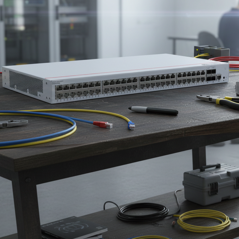 Switch Huawei eKit vista em perspectiva