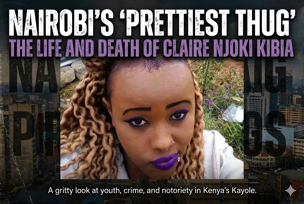 Nairobi skyline with shadowy figures