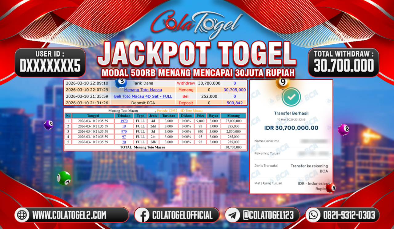 JACKPOT TOTO MACAU!!